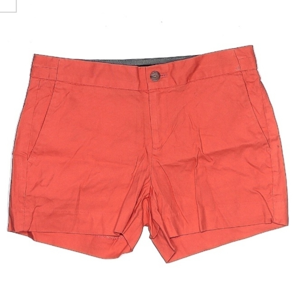 Banana Republic Hampton Fit Coral Shorts Women's Size 0 Slash Pockets Preppy EUC